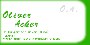 oliver acker business card